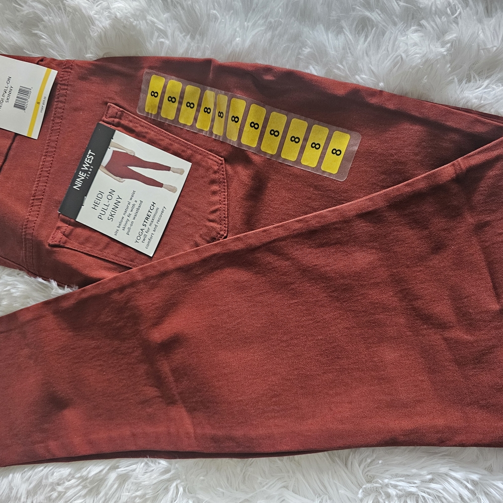 Nine West Rust Skinny Pants